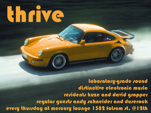 thrive thursdays - deep melodic electronic music at mercury lounge in san francisco